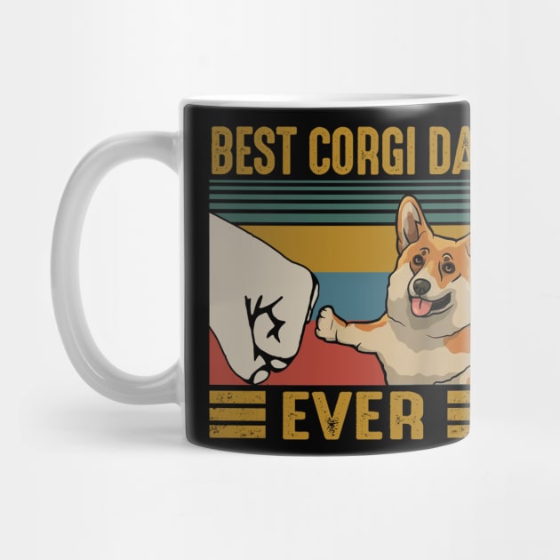 Vintage Best Corgi Dad Ever Bump Fist Shirt by HomerNewbergereq